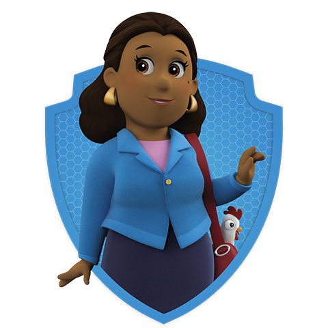 Paw Patrol Characters - Mayor Goodway - Badge